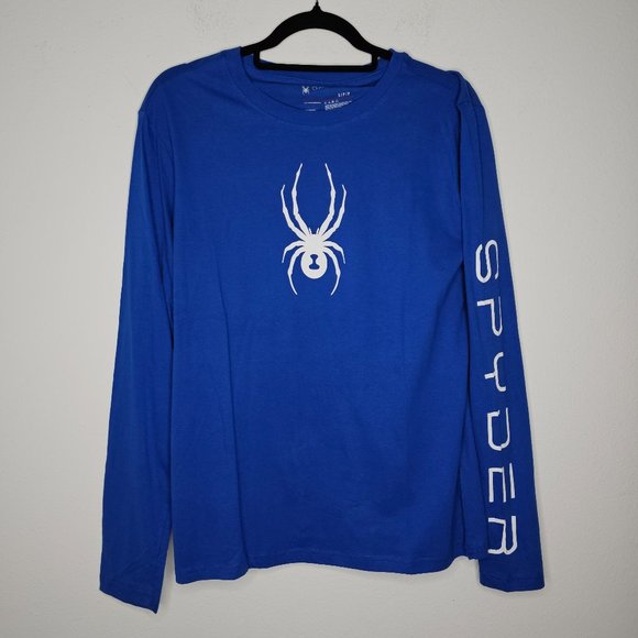 NWT Spyder Men's Blue Long-Sleeve Shirt Size Small - Picture 1 of 4